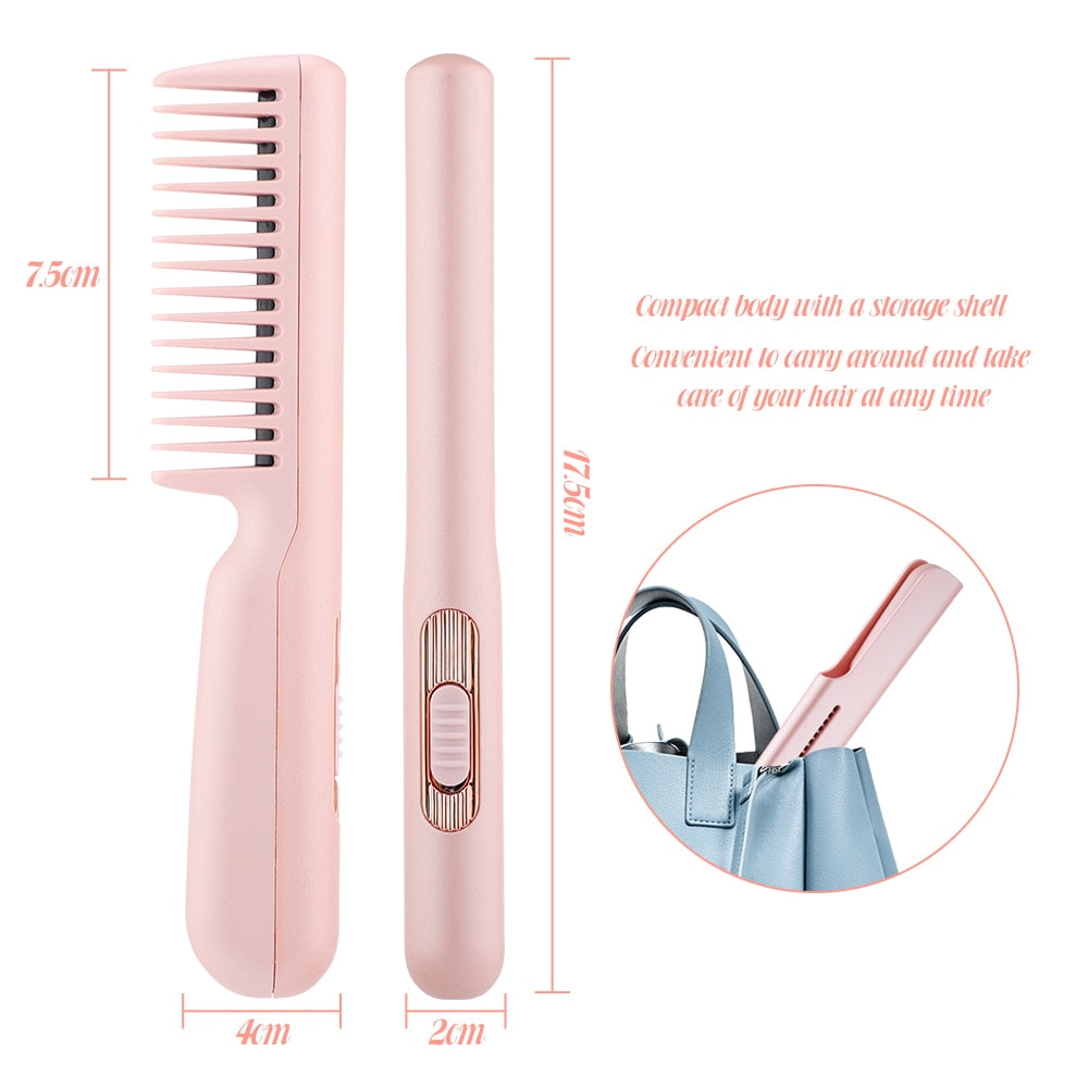 2 In 1 Hair Straightener Comb