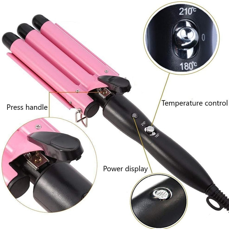 Professional Triple Barrel Hair Curler