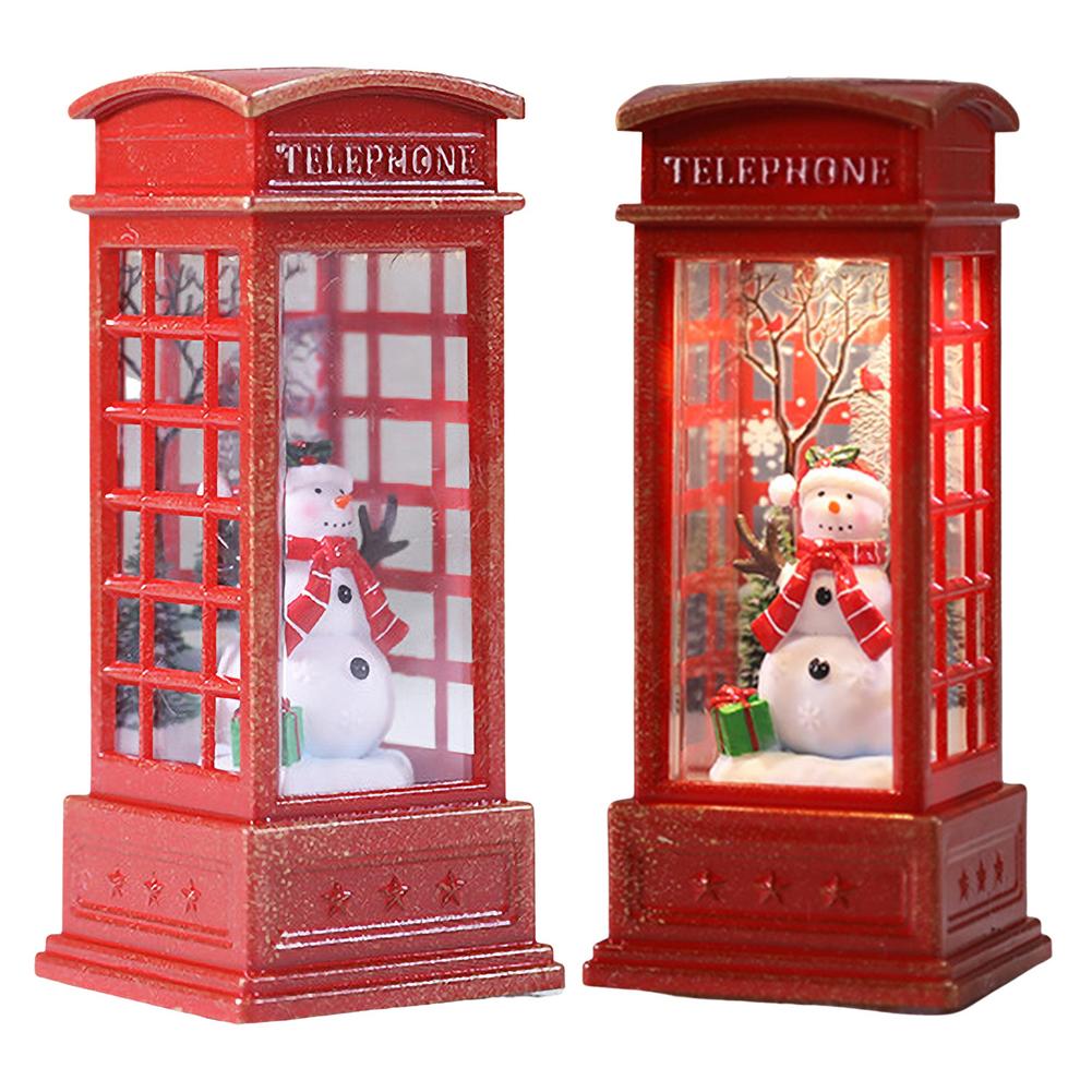 Christmas Phone Booth Lantern