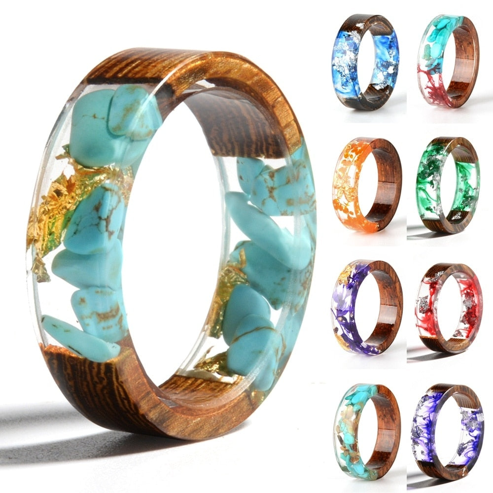 Wooden Resin Rings