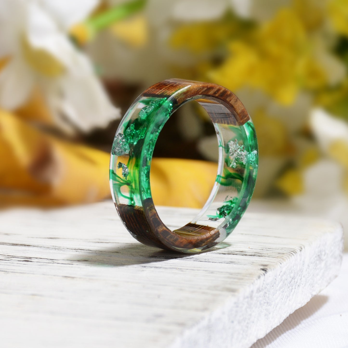 Wooden Resin Rings