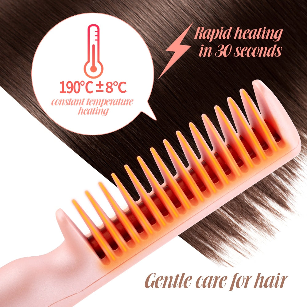 2 In 1 Hair Straightener Comb