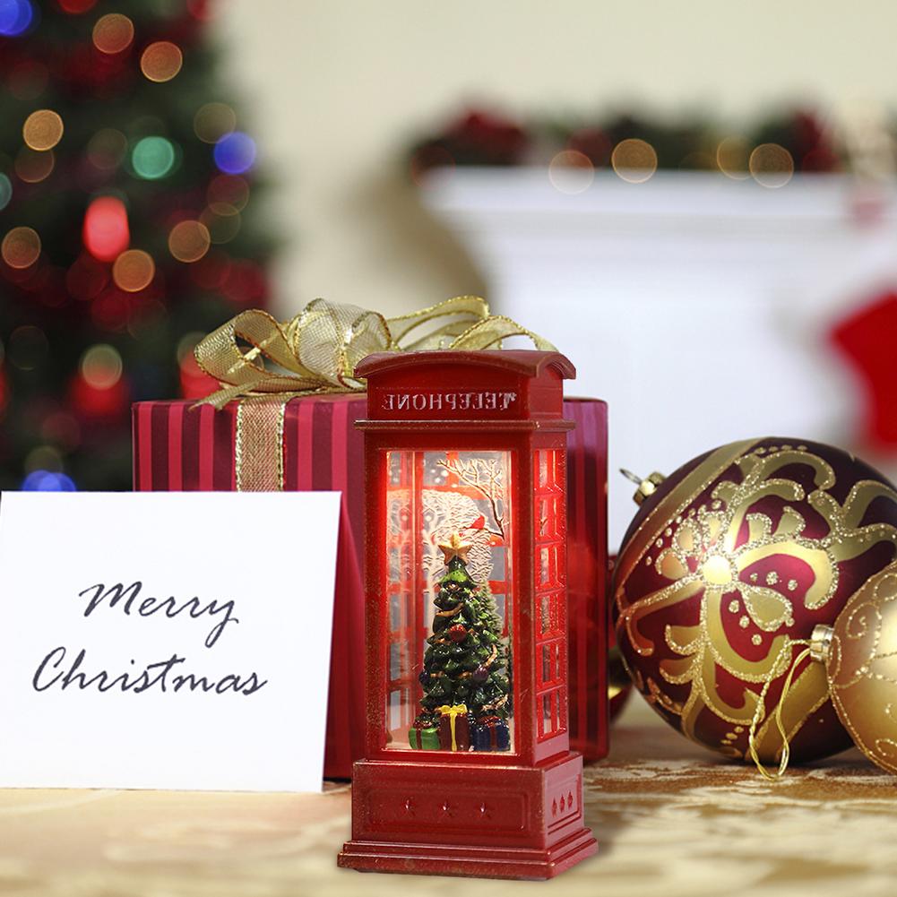 Christmas Phone Booth Lantern