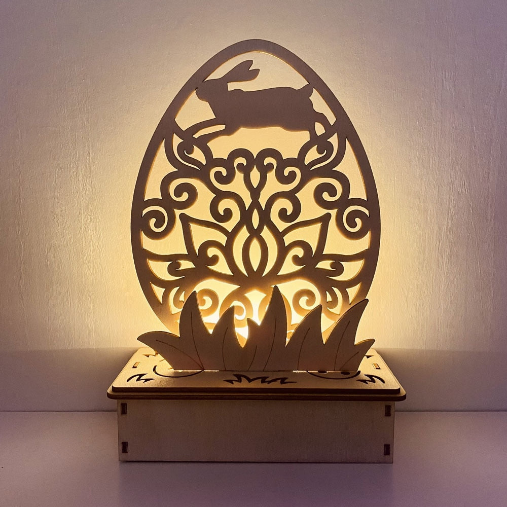 LED Easter Wooden Bunny