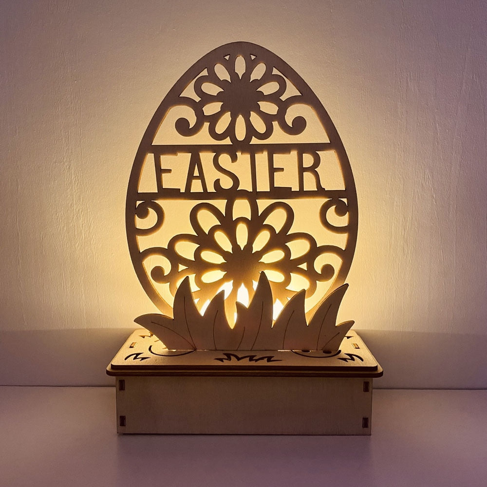 LED Easter Wooden Bunny