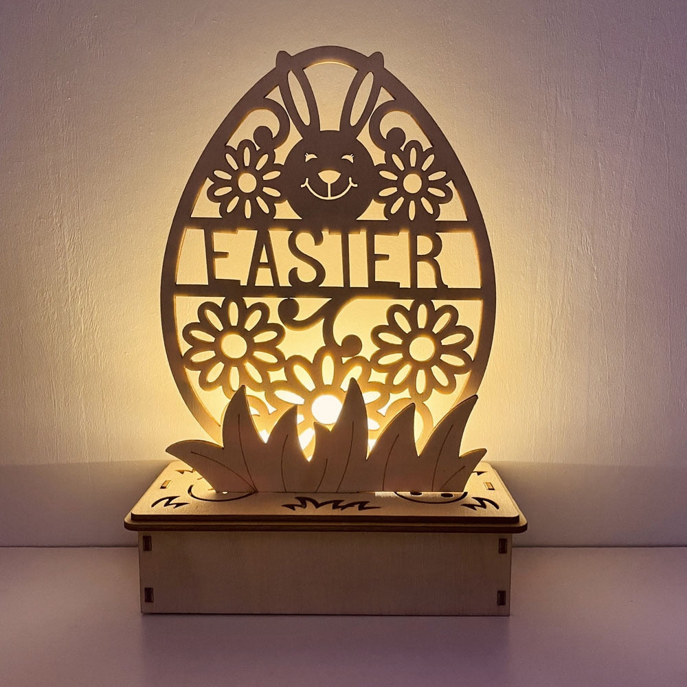 LED Easter Wooden Bunny