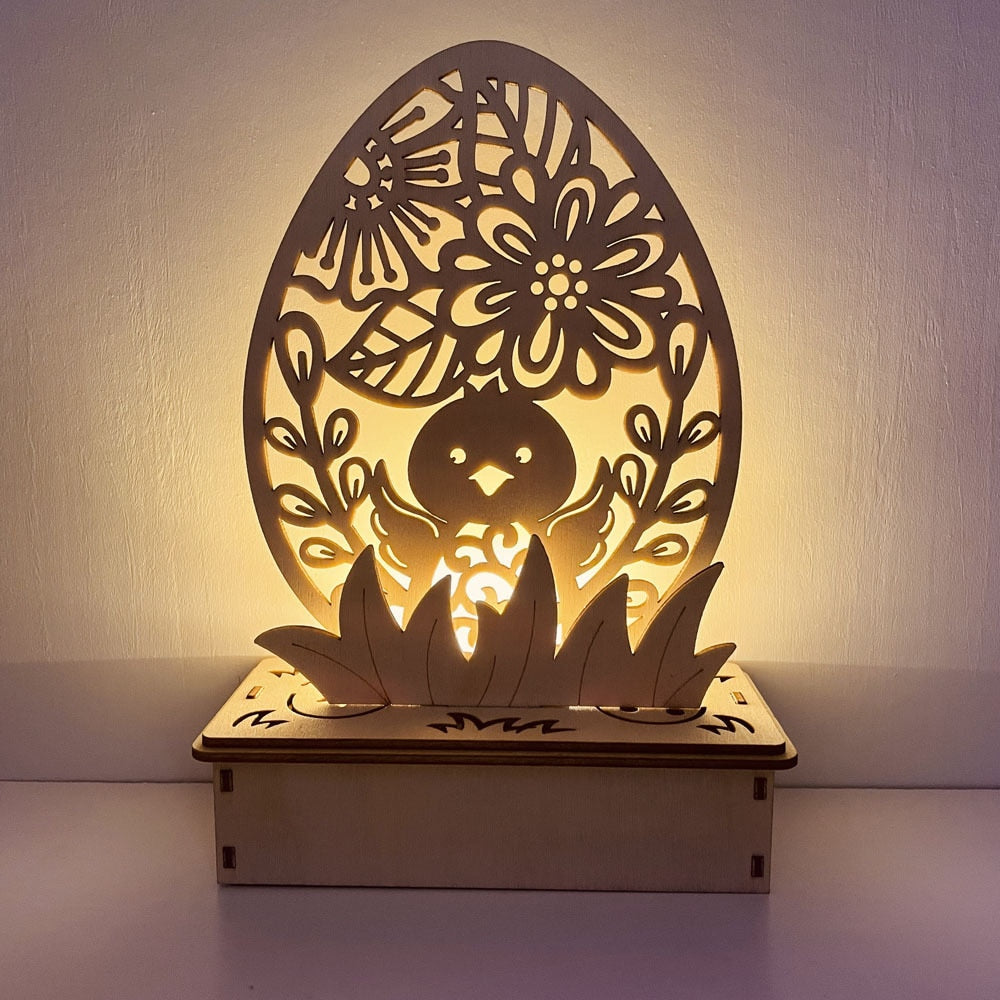 LED Easter Wooden Bunny