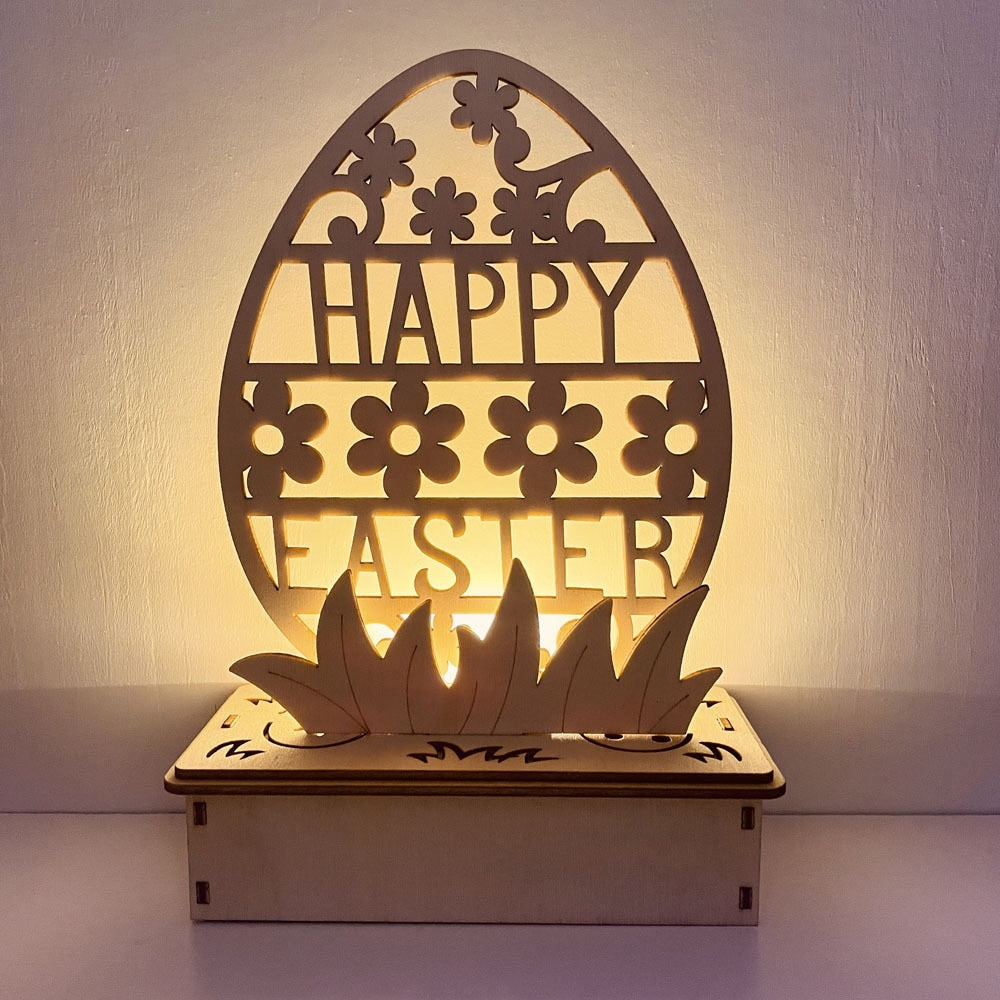 LED Easter Wooden Bunny