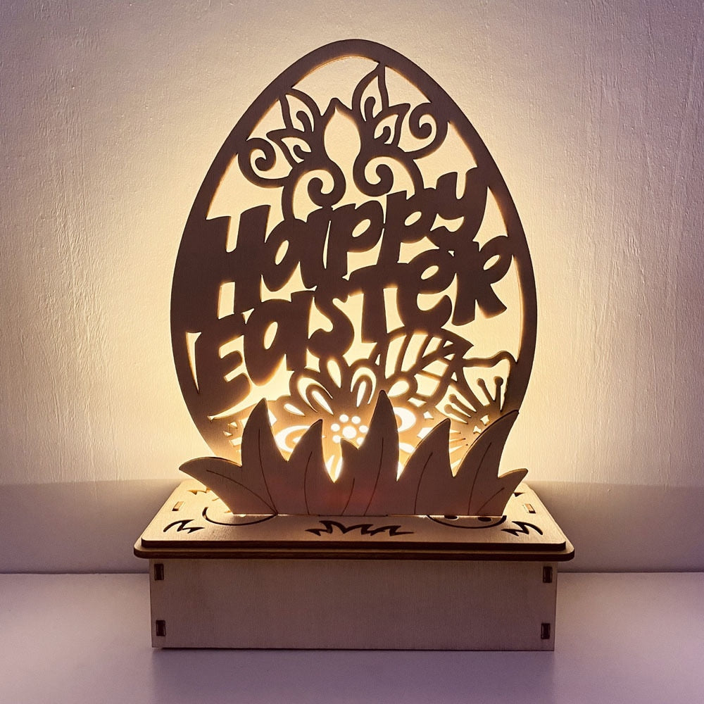 LED Easter Wooden Bunny