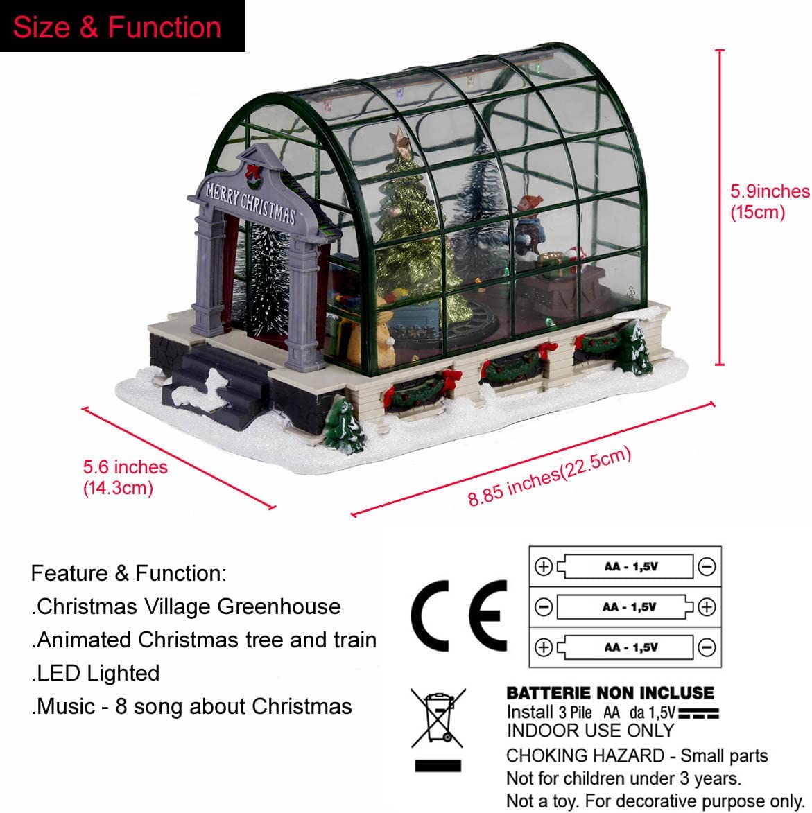 Musical Christmas Greenhouse