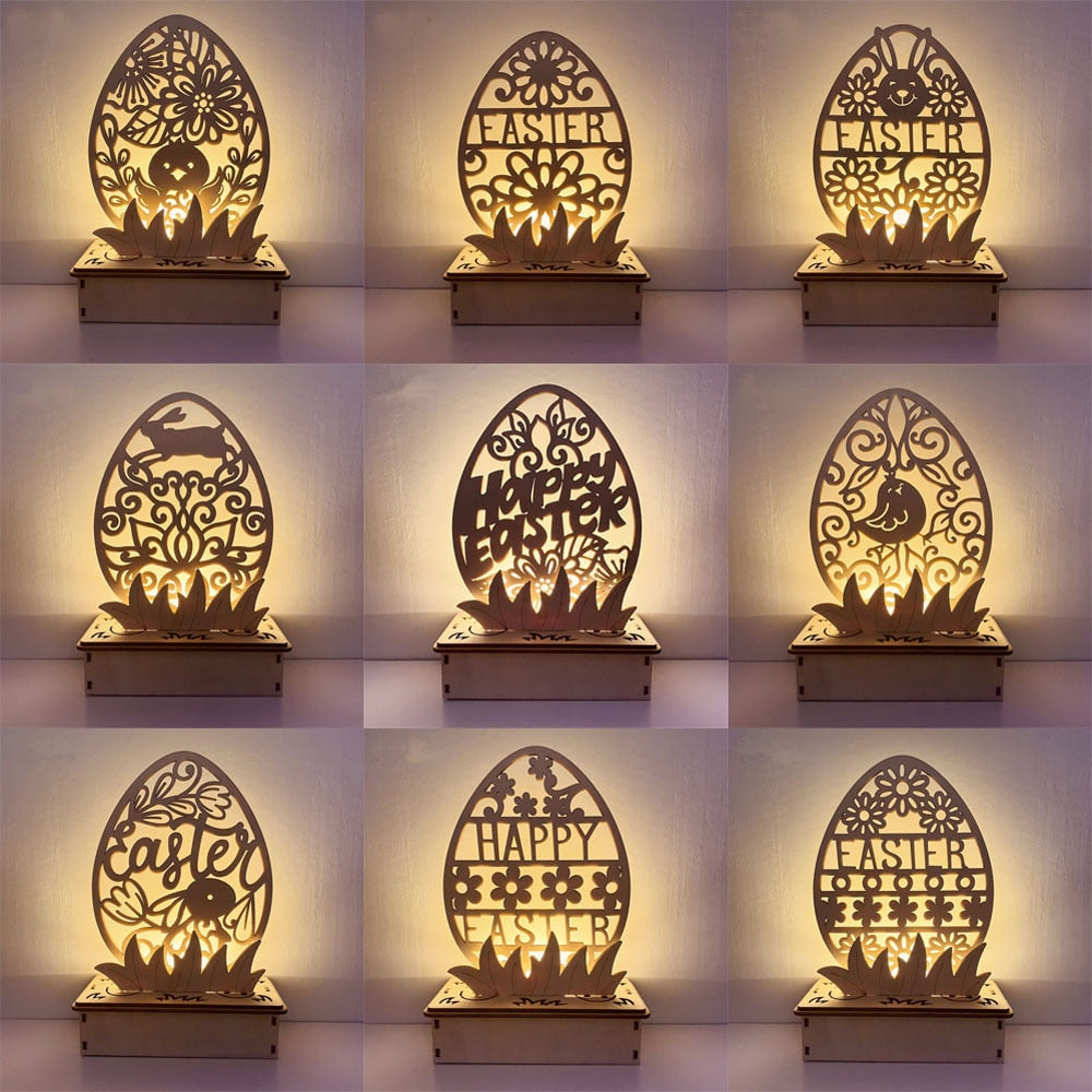 LED Easter Wooden Bunny