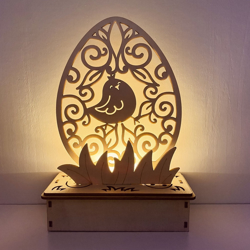 LED Easter Wooden Bunny